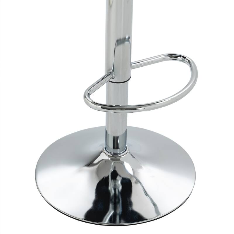 Set of 4 Modern Velvet Adjustable Bar Stools with Backs