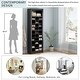 preview thumbnail 4 of 13, Multifunctional Shoe Cabinet Black Free Standing Tall Cabinet