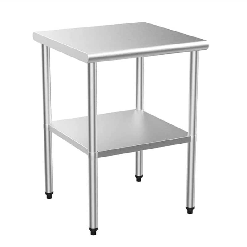 Stainless Steel Table with Undershelf - 24"D x 24"W x 34"H