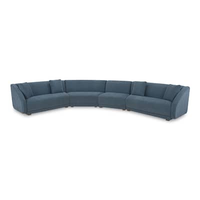 NADAAL STUDIOS Solace, 4-Piece Modular Sectional, Angled Sides - 192"W x34.29"D x31.5"H
