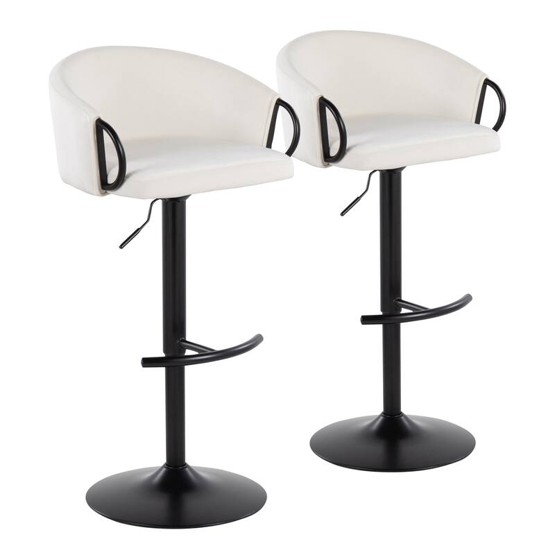 Silver Orchid Battista Adjustable Bar Stool (Set of 2)