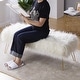 preview thumbnail 10 of 22, Silver Orchid Nilsson Contemporary Modern Faux Fur Long Bench Ottoman