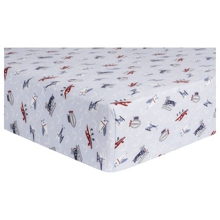 Sky Traveler Deluxe Flannel Fitted Crib Sheet