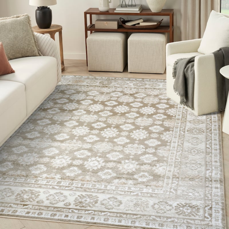 Nourison Dekor Indoor only Persian Area Rug - Ivory/Taupe - 7'10" x 9'10"