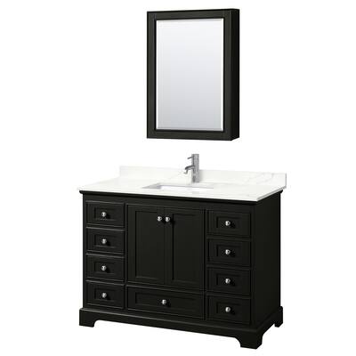 Wyndham Collection WCS202048S-QTZ-UNSMED Deborah 48" Free Standing
