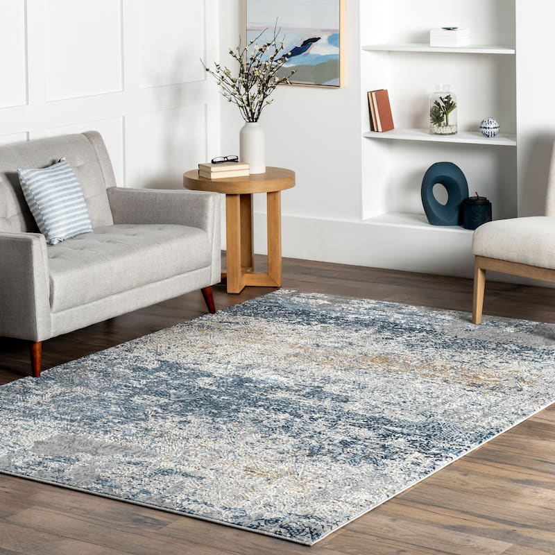 Nuloom Wilde Abstract Distressed Area Rug - 5' x 8' - Blue