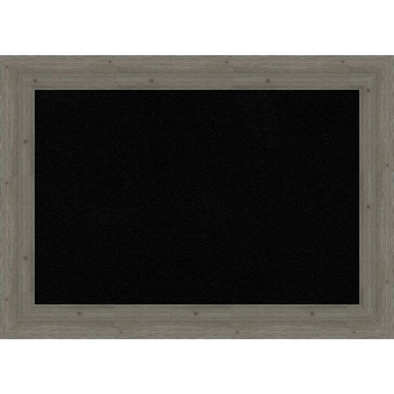 Fencepost Grey Wood Framed Black Corkboard Bulletin Board