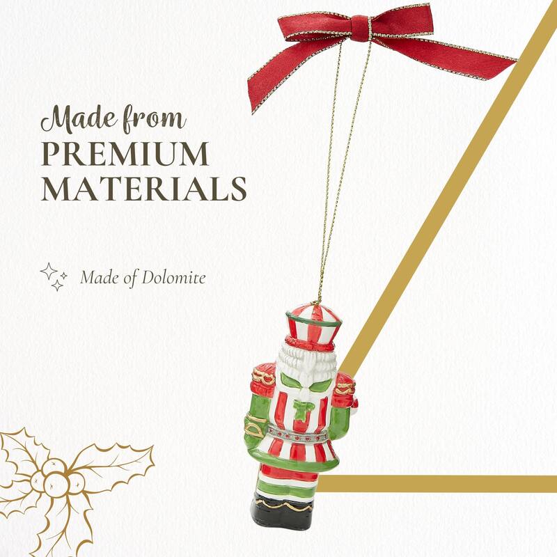 Spode Tree Candy Cane Nutcracker Ornament