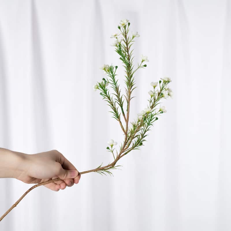 Silk Decorative Artificial Wax flower(Pack of 1 Branch)