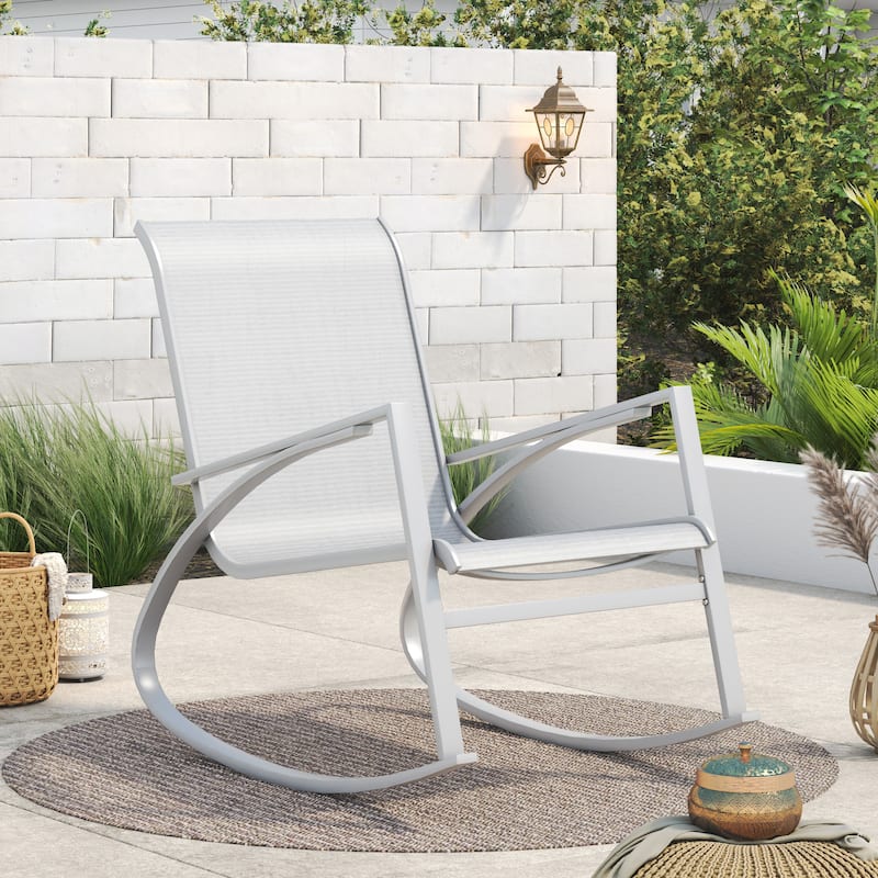 Corvus Antonio Outdoor Sling Fabric Rocking Chair
