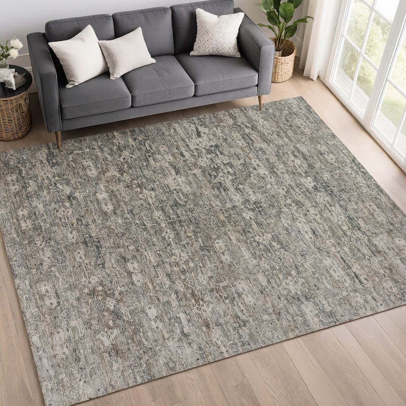 Machine Washable Indoor/ Outdoor Traditional Harmony Chantille Rug