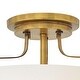 preview thumbnail 3 of 3, Hinkley Harper 3-Light Semi-Flush Mount in Heritage Brass - Medium