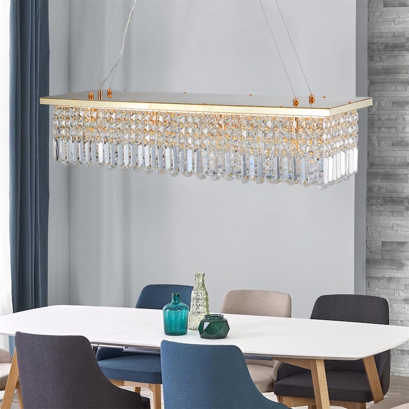 Modern Crystal Chandelier - Gold