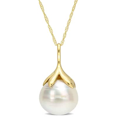 Miadora 10-11mm South Sea Cultured Pearl 14k Yellow Gold