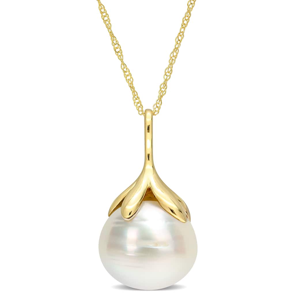 Miadora 10-11mm South Sea Cultured Pearl 14k Yellow Gold