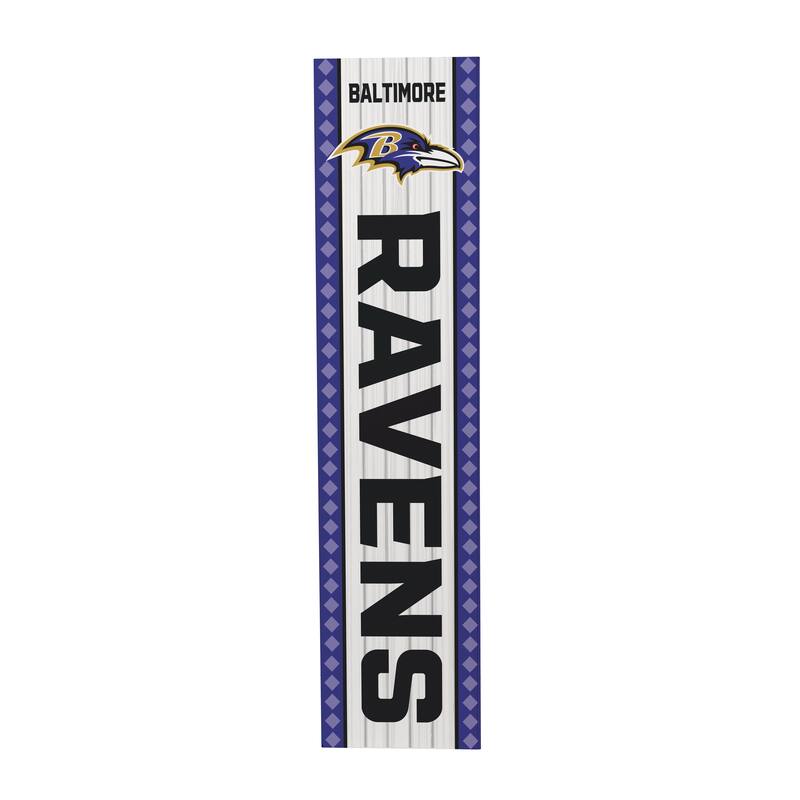47" Double Sided Seasonal Porch Leaner, Baltimore Ravens - 47" x 11.25"