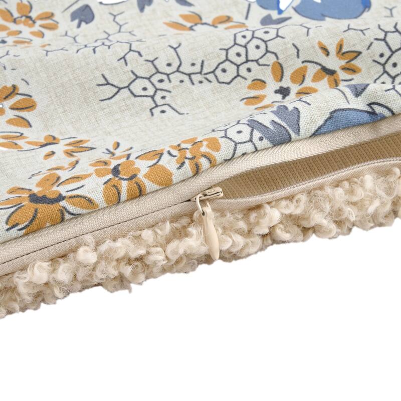 Tasha Polizzi for Paseo Road Western Design Teddy-Backed Bouclé Plush Pillow, 18" x 18"