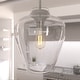 preview thumbnail 1 of 14, Hunter Vidria 12" 1-Light Pendant - Kitchen Island, Dining Room, Entry - Contemporary, Transitional Brushed Nickel