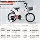 preview thumbnail 9 of 53, 18 Inch Sporty Kids Bike with Training Wheels and Stand Adjustable Saddle, Aged 5-10 years tall Height 39-49 inches