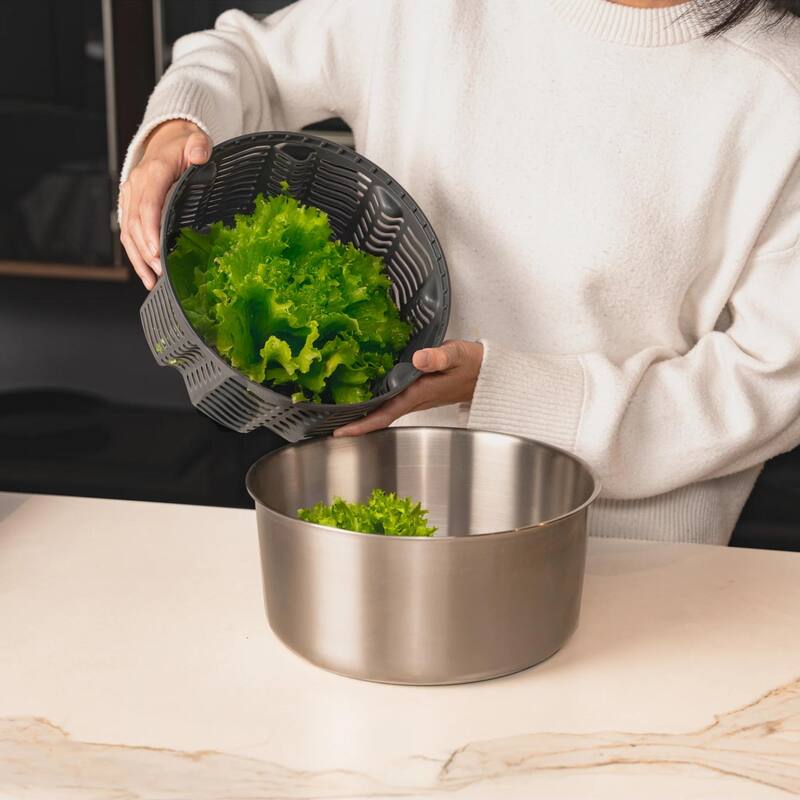 Zyliss Easy Spin Salad Spinner Stainless Steel S