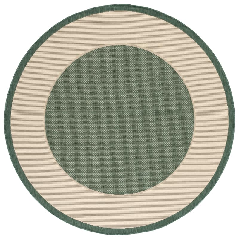 SAFAVIEH Courtyard Sherrie Border Indoor/ Outdoor Waterproof Patio Backyard Rug