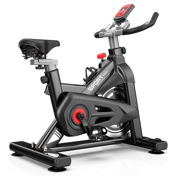MBB Indoor Adjustable Stationary Cycling Exercise Bike w Monitor