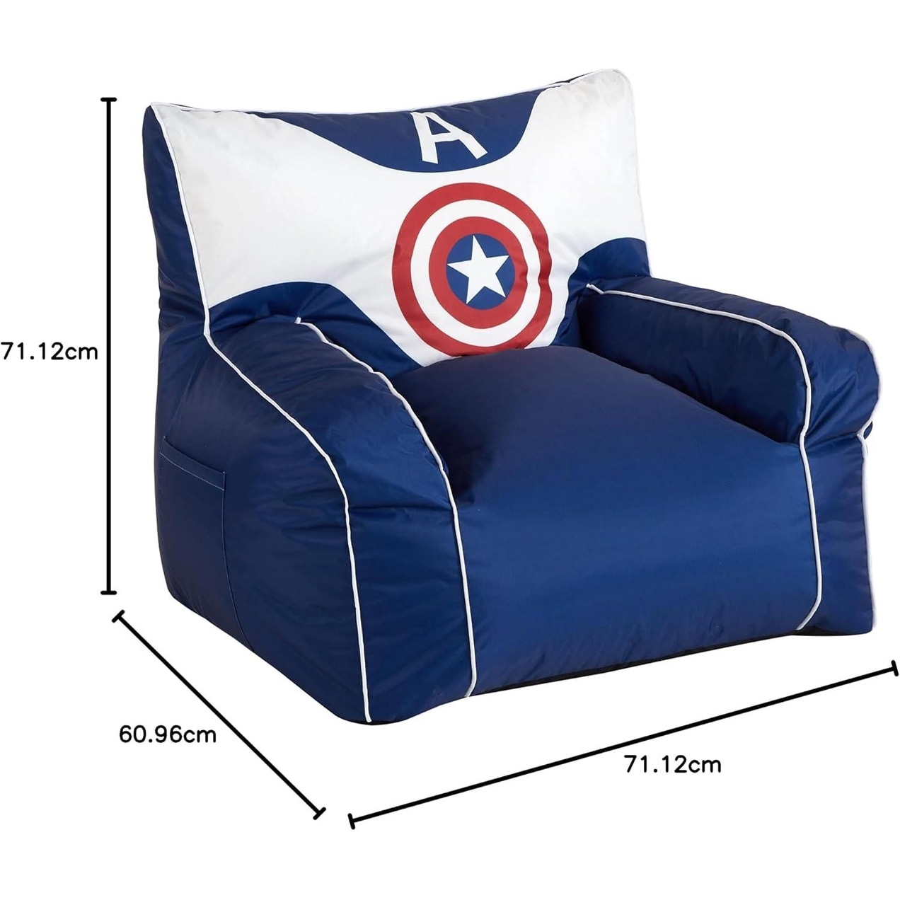 Avengers Captain America Oversized Gaming Bean Bag Chair Bed