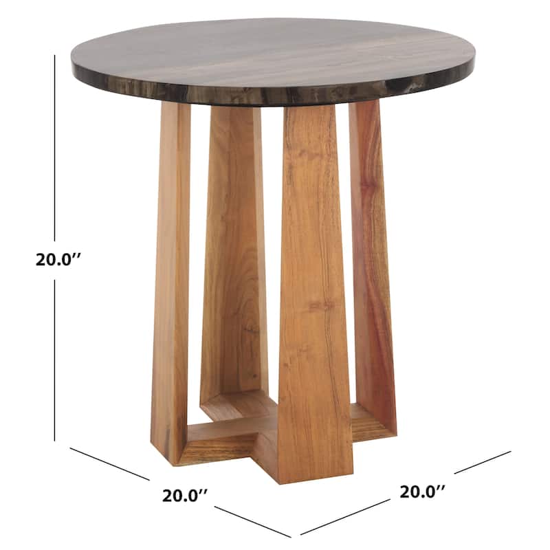 SAFAVIEH Couture Trenton Marble Top Accent Tabl - 20"W x 20"D x 20"H