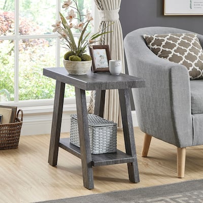 Athens Contemporary Wood Shelf Side Table
