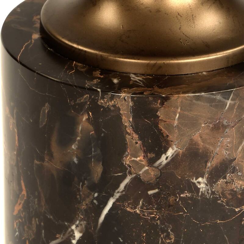 Uttermost Karnes Dark Marble Drink Table - 10.00" W x 23.00" H x 10.00" D