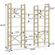 Large Triple Wide 5-Shelf Etagere Bookcase