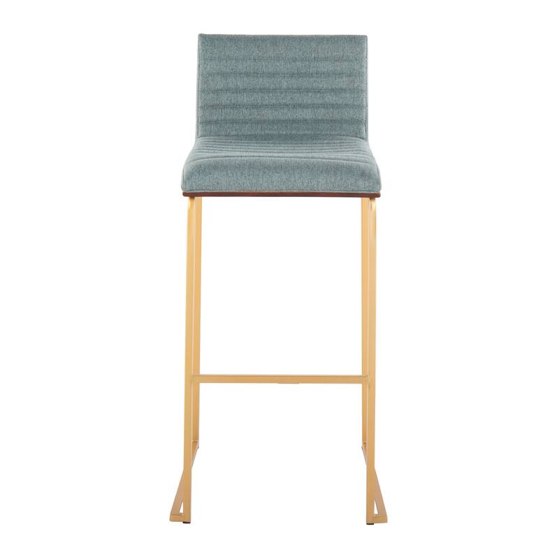 Silver Orchid Magda 30" Fixed-Height Upholstered Bar Stool (Set of 2)