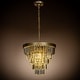 preview thumbnail 4 of 5, 4-Light 16" Cone Shape 5-Tier Crystal Chandelier - W 16"