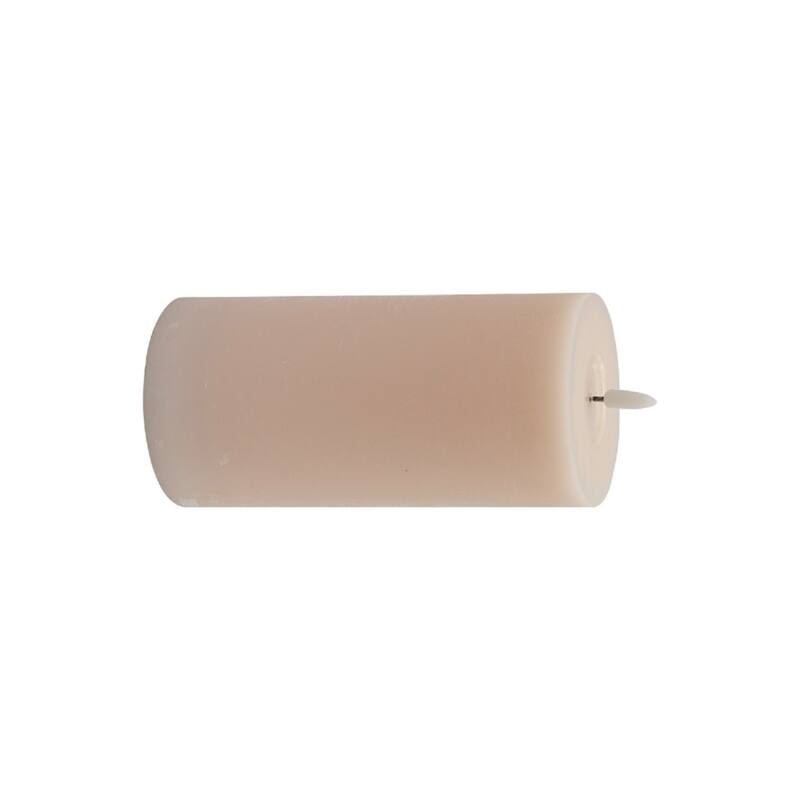 Battery Operated 3D Flame Large LED Pillar Candles - 8" - Pink