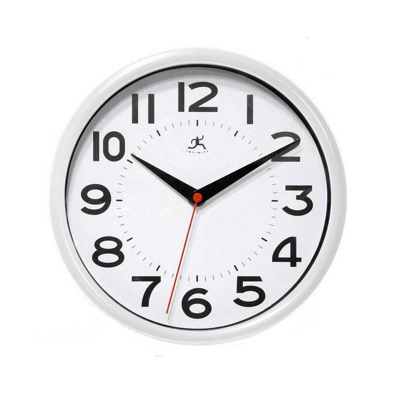 Infinity Instruments Metro Wall Clock, 9 Inch - 9 x 1.5 x 9
