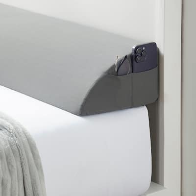 Nestl Reading Bed Rest Gap Wedge Headboard Pillow with Pockets