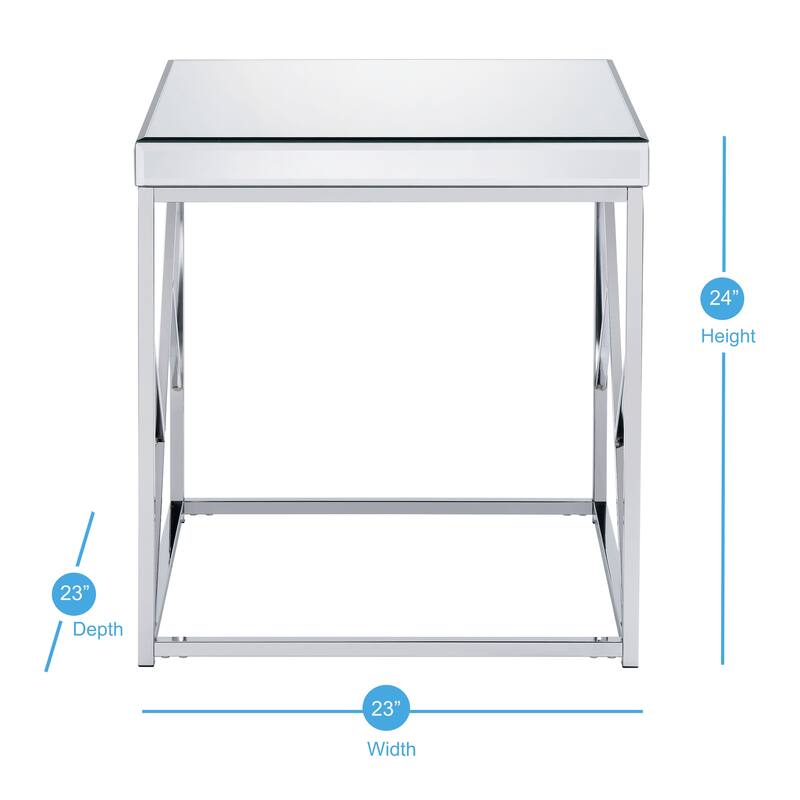 Steve Silver The Elsa Mirrored Side Table