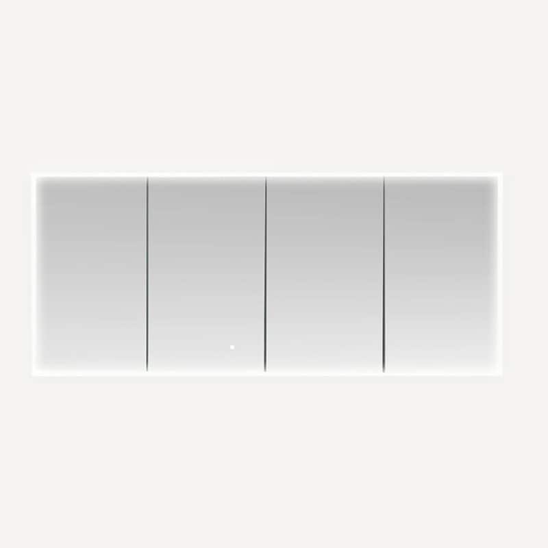 AQUADOM Edge Royale Bathroom Led Lighted Medicine Cabinet Defogger, 3X LED Adjustable Magnifying Mirror, Electrical Outlets.
