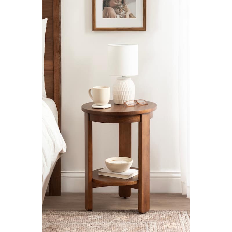 Kate and Laurel Foxford Round Wood Side Table