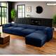 Option 4 Seater with Ottoman Blue