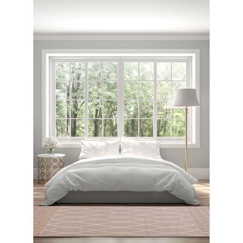 ECARPETGALLERY Braid weave Sienna Grey Wool Rug - 5'10 x 8'10