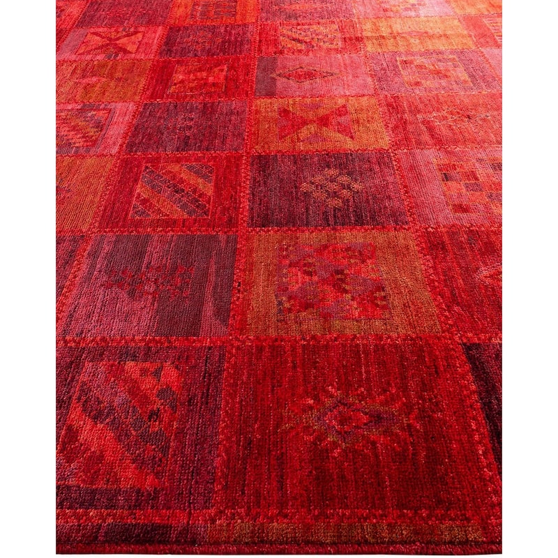 Vibrance One-of-a-Kind Hand-Knotted Area Rug - Red, 9' 2" x 11' 9" - 9' 2" x 11' 9"