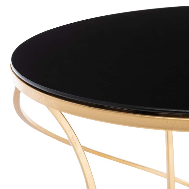 SAFAVIEH Treasures Jeanine Gold/ White Top Accent Table - 20" x 20" x 21.2" - 20Wx20Dx21H