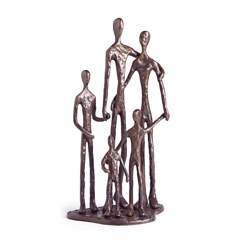Family of Five Bronze Sculpture