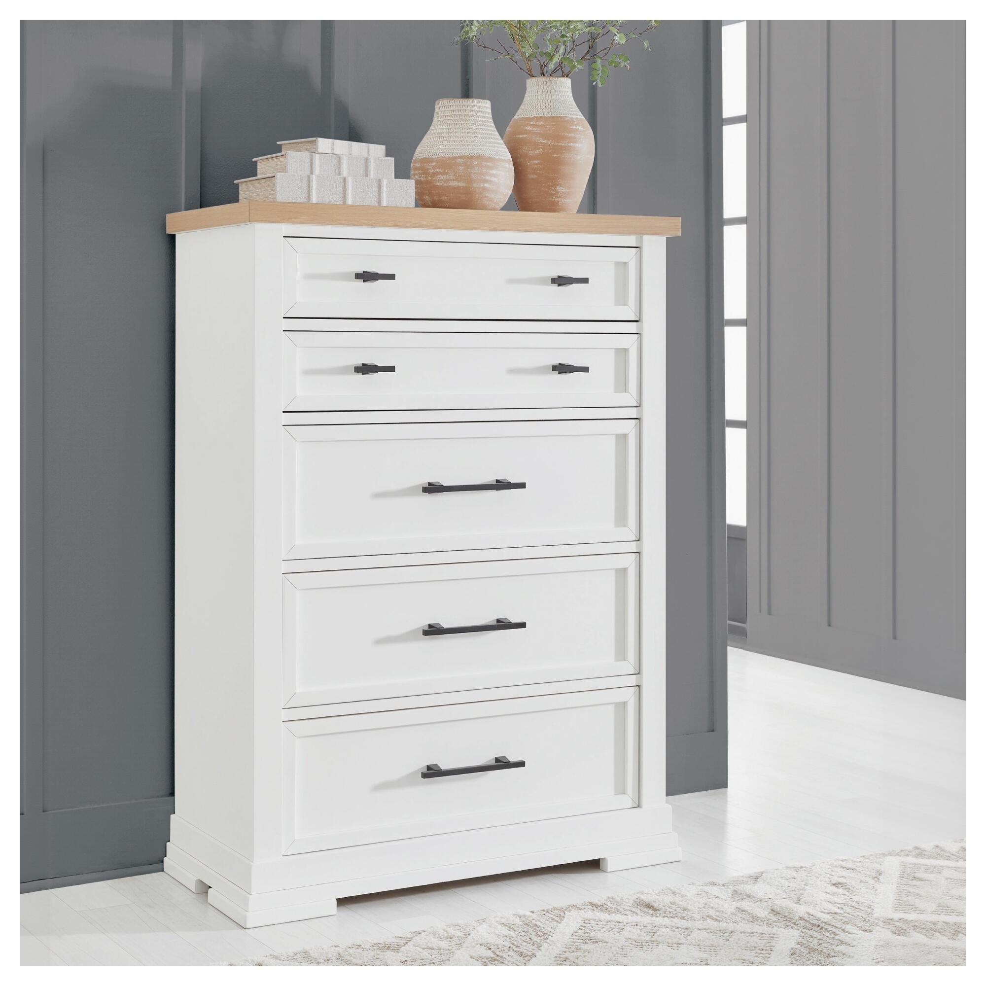 Signature Design by Ashley Ashbryn White/Brown Chest of Drawers
