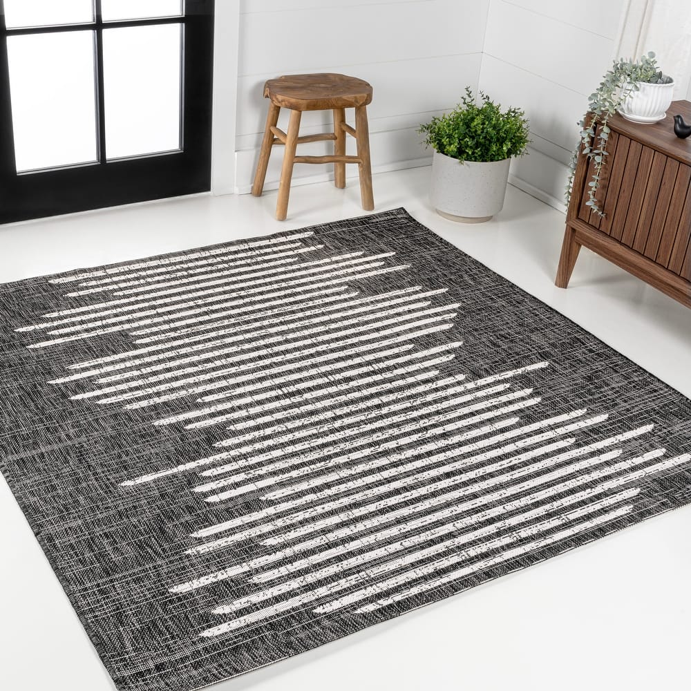 JONATHAN Y Colonia Berber Stripe Geometric Indoor/Outdoor Area Rug