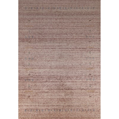 Hand Knotted Oriental 100% Wool Carpet Tribal Animal Pictorial Multi-Colored Gabbeh Area Rug - 10' 9'' X 7' 9''