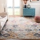 preview thumbnail 8 of 18, SAFAVIEH Madison Avery Boho Chic Distressed Area Rug - Ivory/Aqua - 5' 3" x 7' 6"