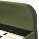 preview thumbnail 88 of 94, Upholstered Platform Bed with Curve-Shaped Design Headboard