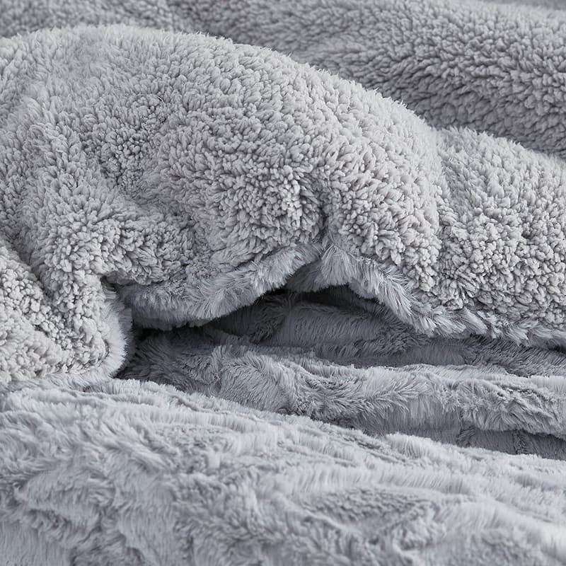 Cracked Glacier - Coma Inducer® Oversized Comforter Set - Frigid Gray